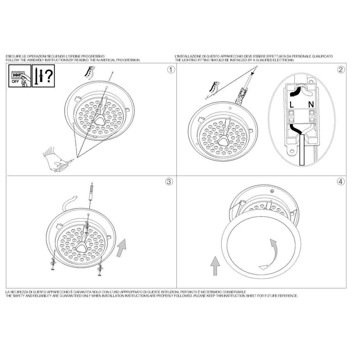 Светильник потолочный Ideal Lux Level PL D40 3000К LED Белый