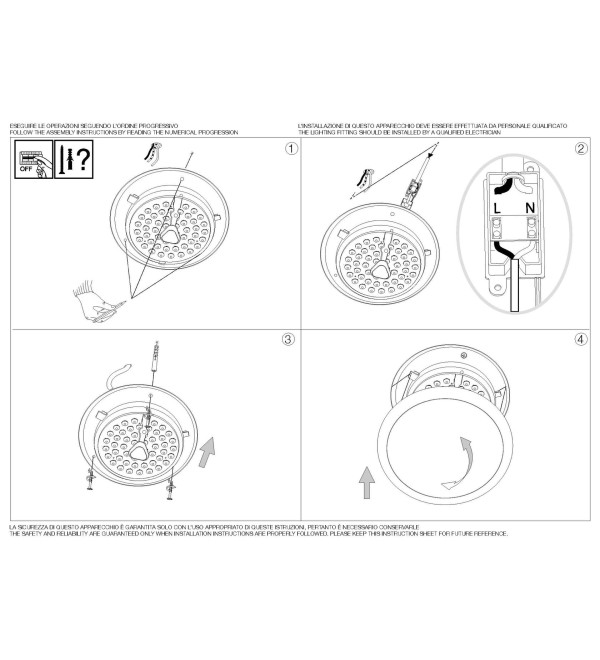 Светильник потолочный Ideal Lux Level PL D40 3000К LED Белый