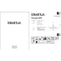 Люстра подвесная Ideal Lux Triumph SP8 Латунь E27 160269