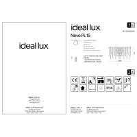 Люстра потолочная Ideal Lux Neve PL15 Хром G9 030784