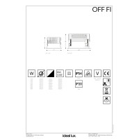 Светильник встраиваемый Ideal Lux Off FI 28W 4000K LED Белый 266527