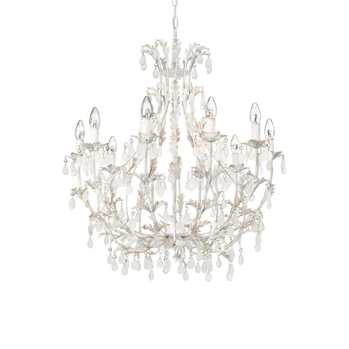 Люстра подвесная Ideal Lux Cascina SP10 Античный белый E14 100302