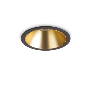 Светильник встраиваемый Ideal Lux Game Trim Round 11Вт LED Черный / Золото 4000К 341354