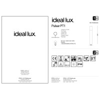 Светильник садово-парковый Ideal Lux Pulsar PT1 Антрацит E27 135908