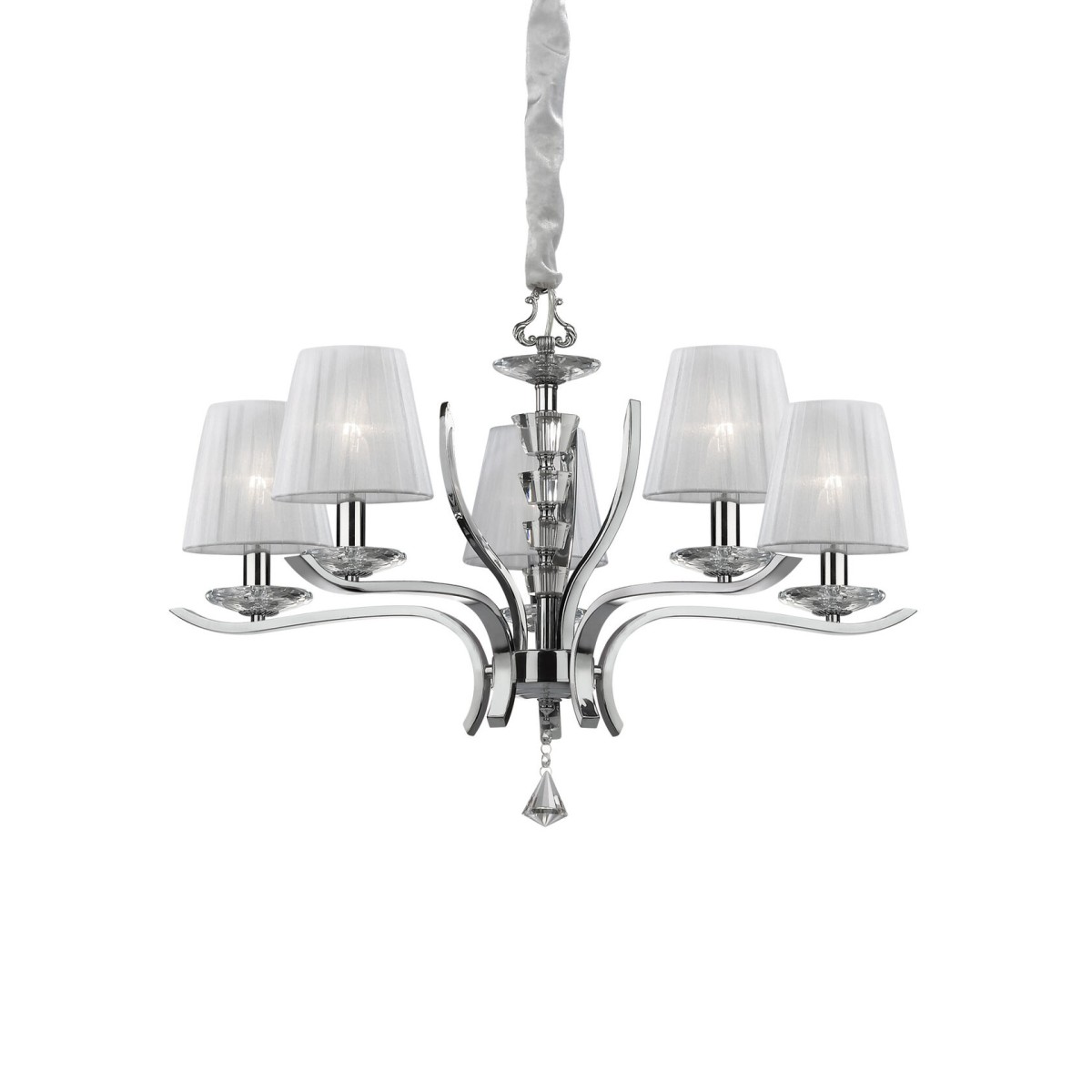 Люстра подвесная Ideal Lux Pegaso SP5 Хром E14 066448