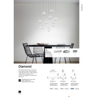 Светильник подвесной Ideal Lux Diamond SP3 Прозрачный 3000К LED 343464