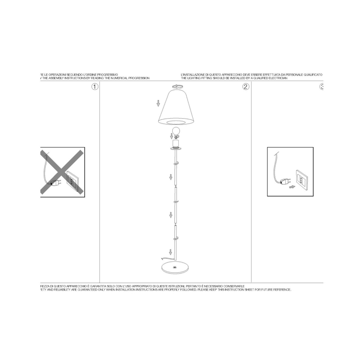 Торшер уличный Ideal Lux Arcadia PT1 Серый E27 298610