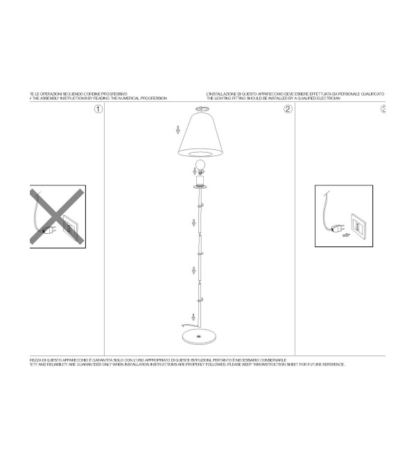 Торшер уличный Ideal Lux Arcadia PT1 Серый E27 298610