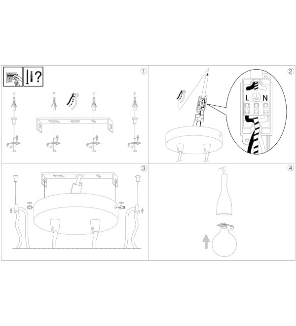 Светильник подвесной Ideal Lux Minimal SP2 Белый E27 112718