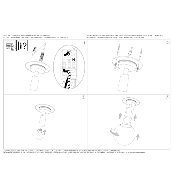 Светильник настенно Ideal Lux Mapa AP1 D30 Белый E27 059822