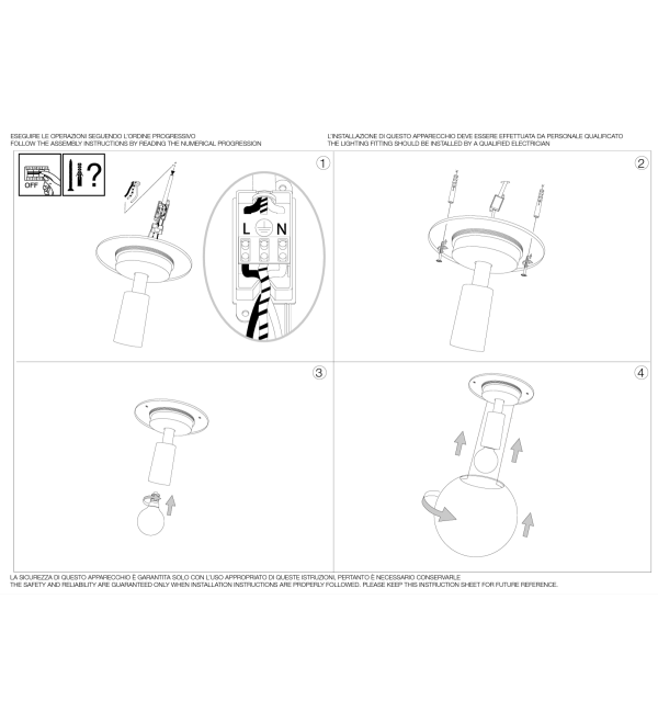 Светильник настенно Ideal Lux Mapa AP1 D30 Белый E27 059822
