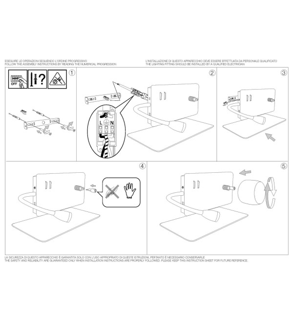 Светильник настенный Ideal Lux Book-1 AP G9/LED Черный