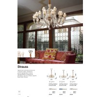 Люстра подвесная Ideal Lux Strauss SP12 Золото E14 140612