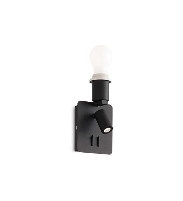 Светильник настенный Ideal Lux Gea MAP2 Черный E27/LED 239545