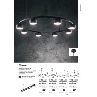 Люстра подвесная Ideal Lux Minor SP6 Linear Черный GX53 235486