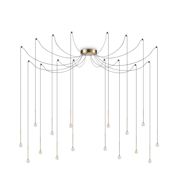 Люстра подвесная Ideal Lux Lucciola SP16 Латунь 3000К LED 284019