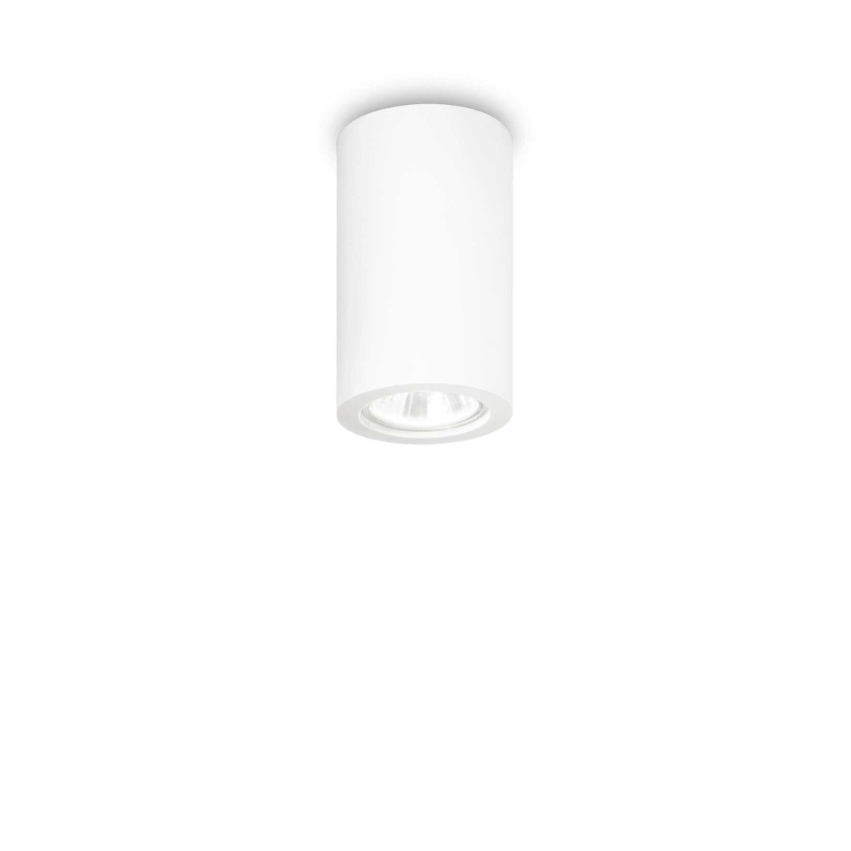 Светильник потолочный Ideal Lux Look PL1 Round D70 H110 Gesso Белый Гипс GU10 155869