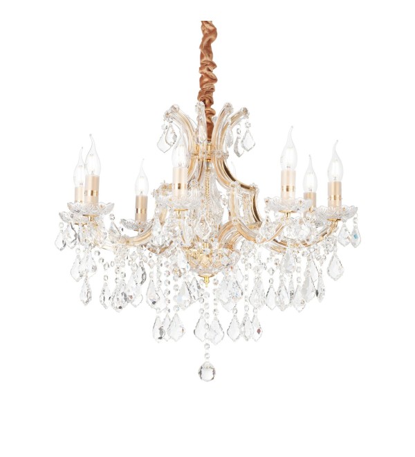 Люстра подвесная Ideal Lux Napoleon SP8 Золото E14 167398
