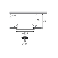 Панель встраиваемая Paulmann Quality Line Panel IP44 4000К LED Белый 92058