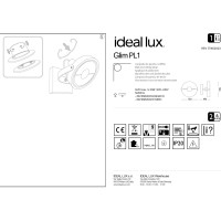 Светильник потолочный Ideal Lux Glim PL1 Белый GU10 200194