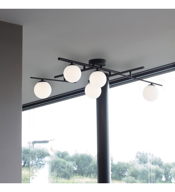 Люстра подвесная Ideal Lux Atlas SP4 G9 Черная 365091