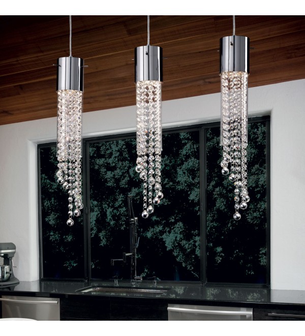 Светильник подвесной Ideal Lux Gocce SP1 Хром GU10 089669