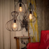 Светильник подвесной Ideal Lux Ampolla-2 SP1 Черный E27 148151