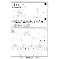 Люстра подвесная Ideal Lux Smarties SP3 D50 Белый E27 032009