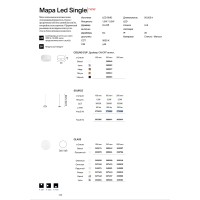 Светильник подвесной Ideal Lux Mapa Pendel Led Small 0500 Cm Алюминий 3000К 367965