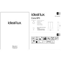 Светильник подвесной Ideal Lux Cono SP3 Хром E14 112367