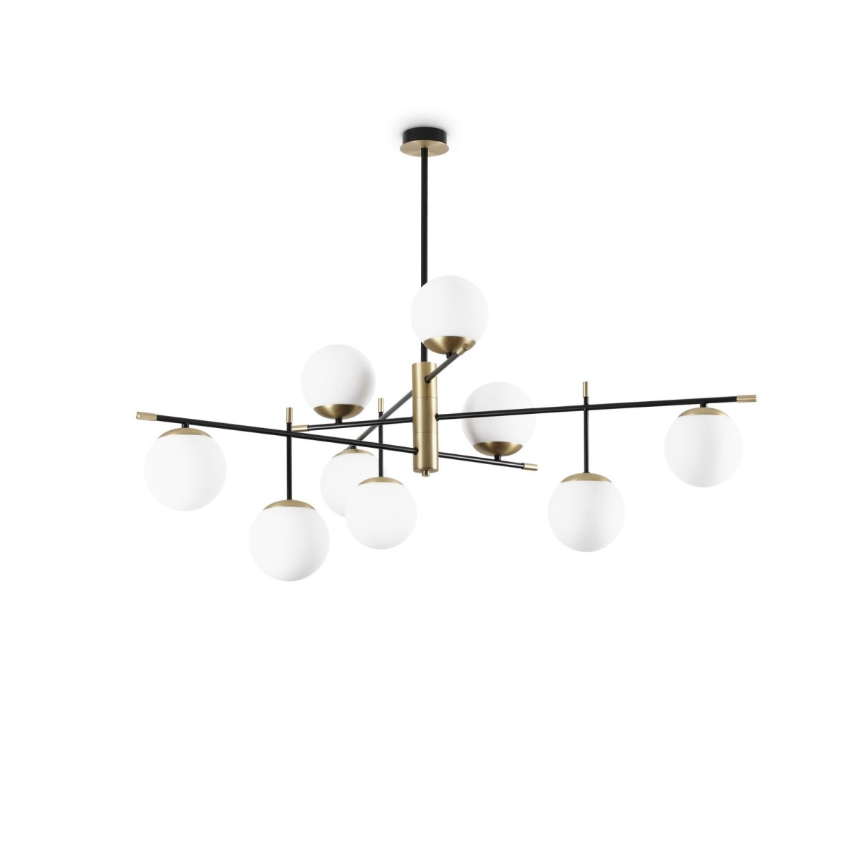 Люстра потолочная Ideal Lux Gourmet PL9 Черный E14 289489