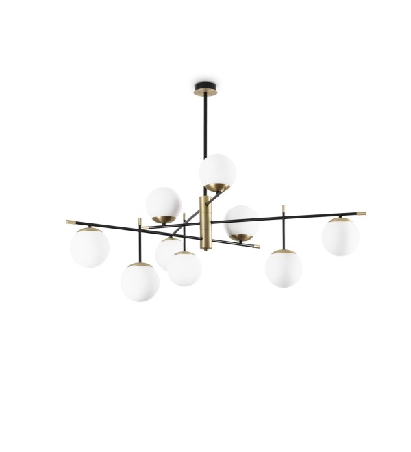 Люстра потолочная Ideal Lux Gourmet PL9 Черный E14 289489