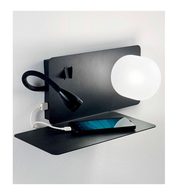 Светильник настенный Ideal Lux Book-1 AP G9/LED Черный