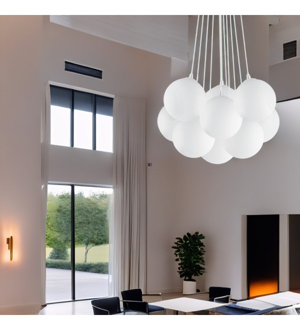 Люстра подвесная Ideal Lux Mapa Plus SP11 Белый E14 131924