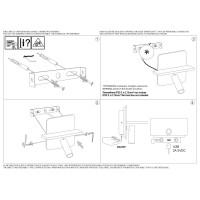 Светильник настенный Ideal Lux Piano AP USB Черный 3000К LED 287300