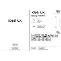 Светильник садово-парковый Ideal Lux Boeing PT H100 LED Черный 346731