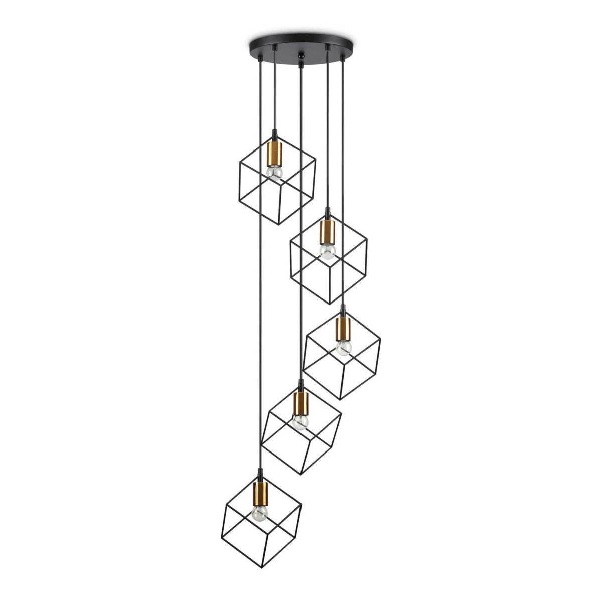 Люстра подвесная Ideal Lux Ice SP5 Черный E27 237664
