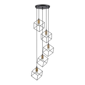 Люстра подвесная Ideal Lux Ice SP5 Черный E27 237664