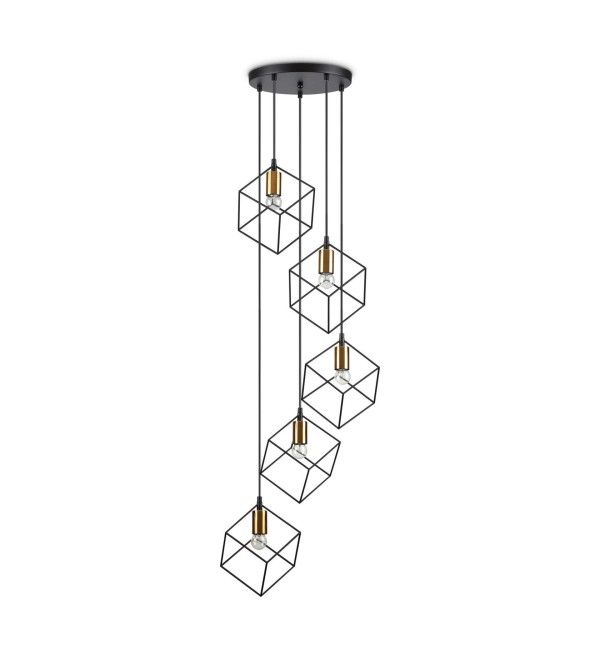 Люстра подвесная Ideal Lux Ice SP5 Черный E27 237664