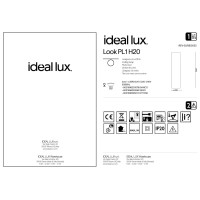 Светильник потолочный Ideal Lux Look PL1 Round D60 H200 Черный GU10 233062