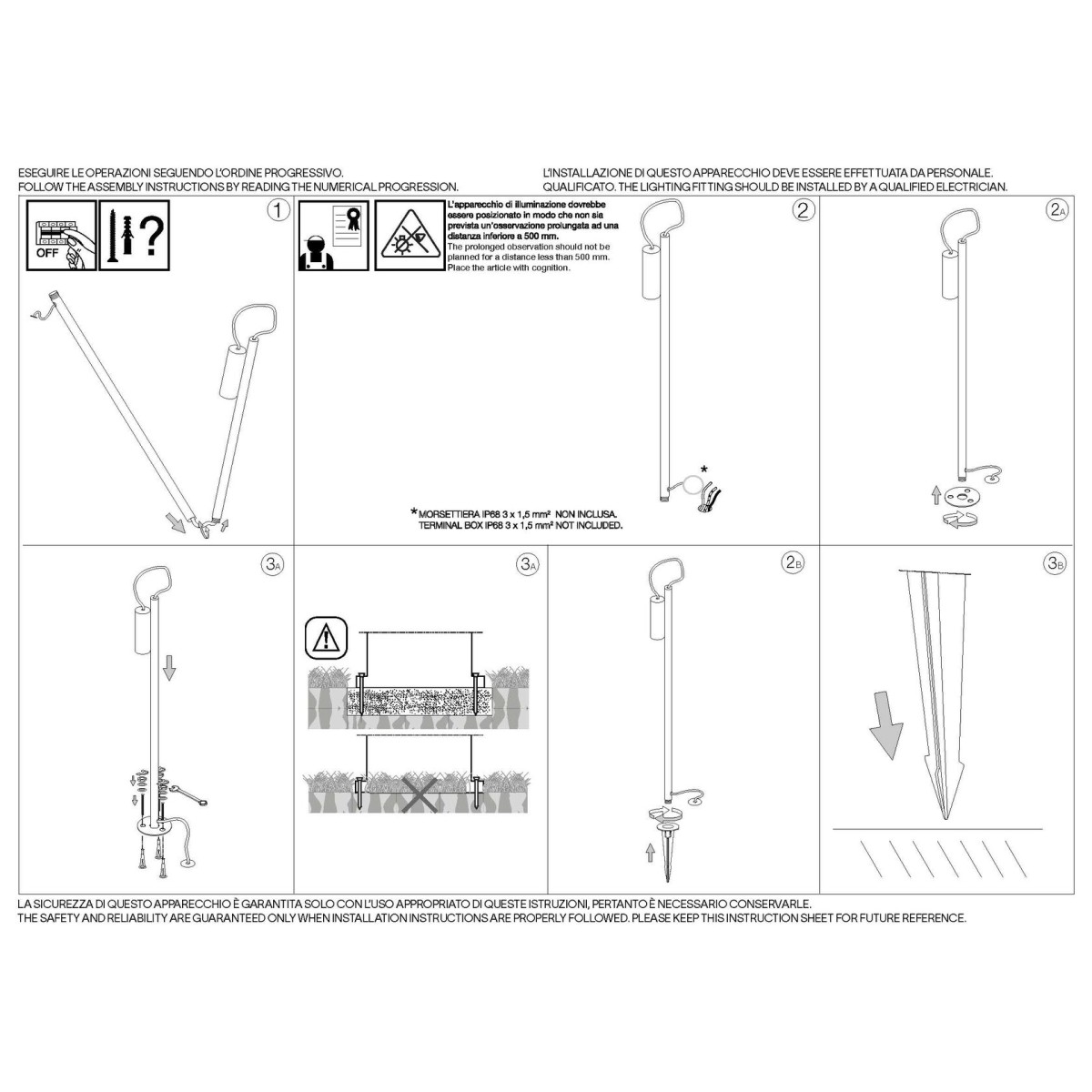 Светильник садово-парковый Ideal Lux Hub PT H074 Антрацит 3000К LED 251226