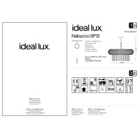 Люстра подвесная Ideal Lux Nabucco SP12 Золотистый E14 237794