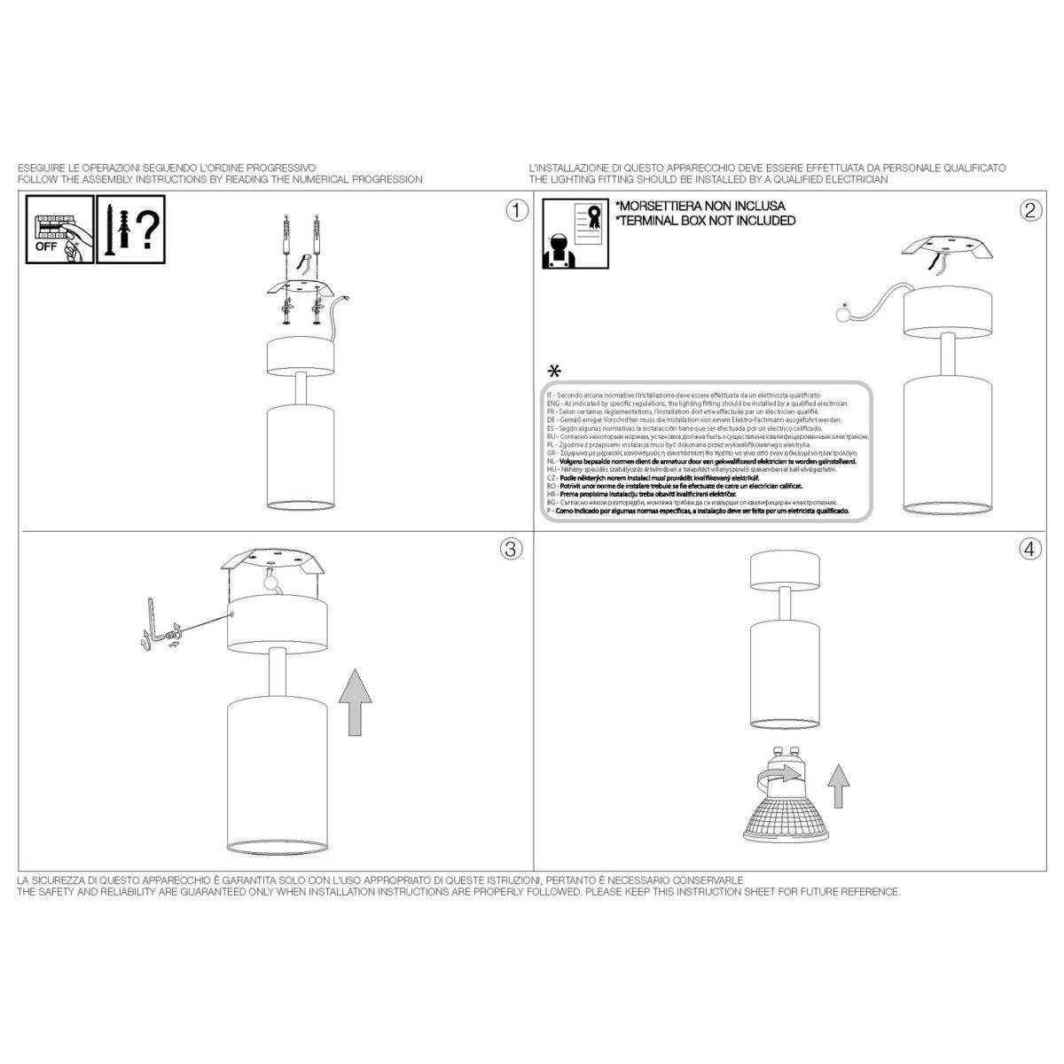 Светильник потолочный Ideal Lux Dynamite PL1 Белый GU10 231495