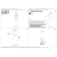 Светильник потолочный Ideal Lux Dynamite PL1 Белый GU10 231495