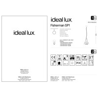 Светильник подвесной Ideal Lux Fisherman SP1 Черный E27 125831