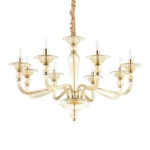 Люстра подвесная Ideal Lux Danieli SP8 Янтарь E14 159973