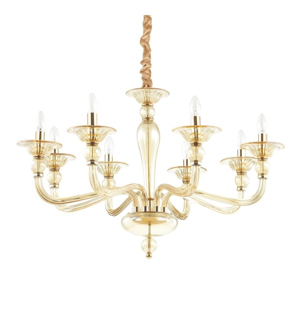 Люстра подвесная Ideal Lux Danieli SP8 Янтарь E14 159973