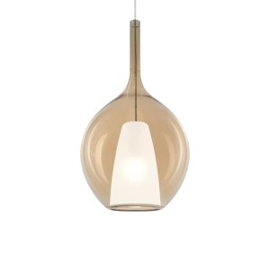 Светильник подвесной Ideal Lux Kalique SP1-2 D28 Янтарь E27 359632