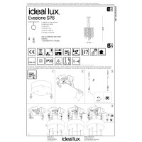 Люстра подвесная Ideal Lux Evasione SP8 Хром G9 044774
