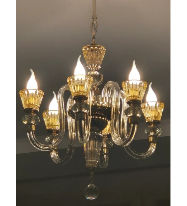 Люстра подвесная Ideal Lux Strauss SP6 E14 Золото 140605